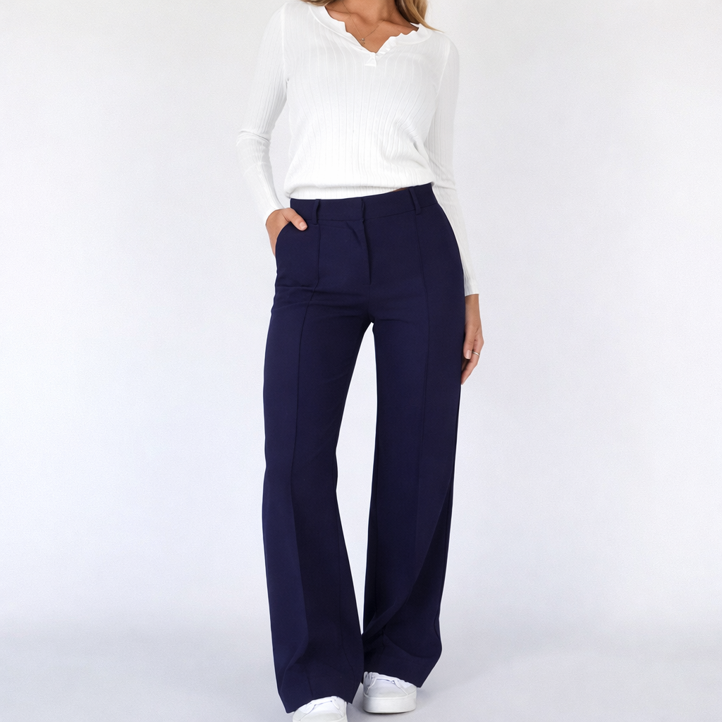 Beau | Hochbundhose mit geraden Beinen