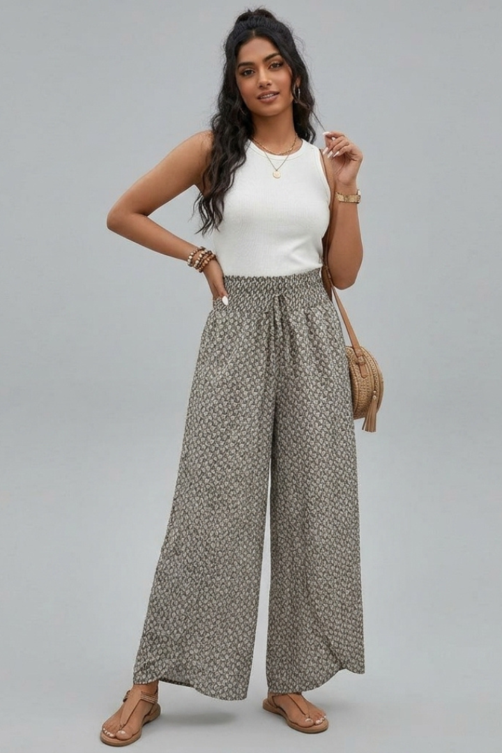 Cassia | Bedruckte weite Hose