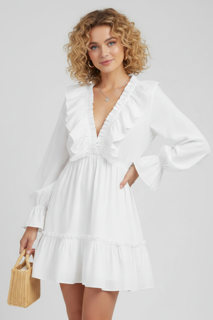 Elizabeth | Rüschen Mini-Kleid