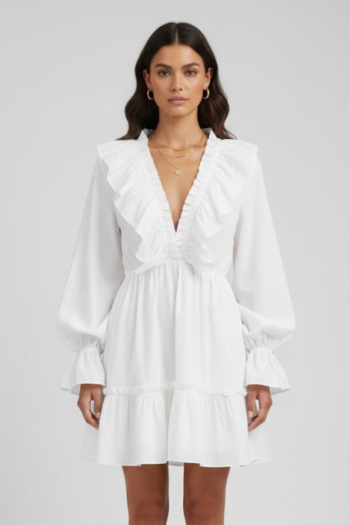 Elizabeth | Rüschen Mini-Kleid