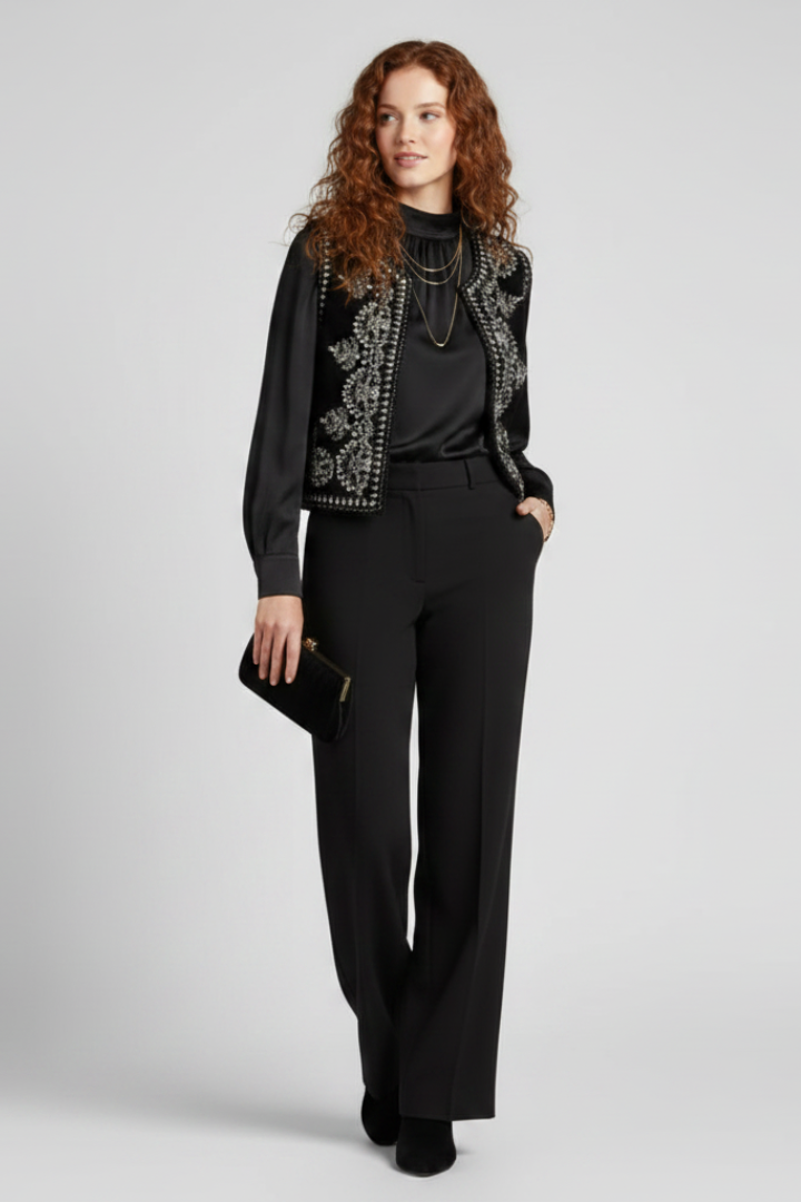 Edith | Bestickte Vintage-Weste