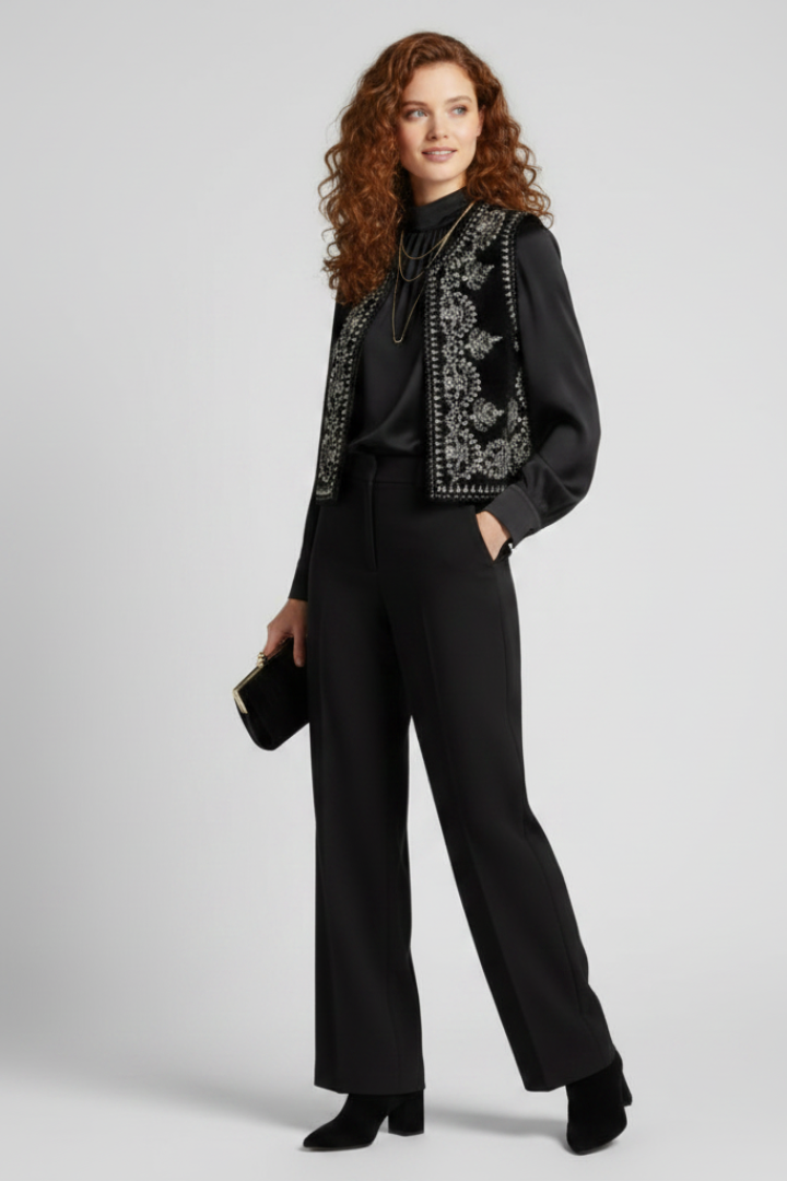 Edith | Bestickte Vintage-Weste