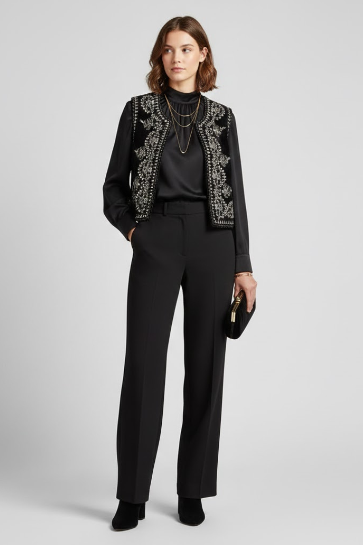 Edith | Bestickte Vintage-Weste