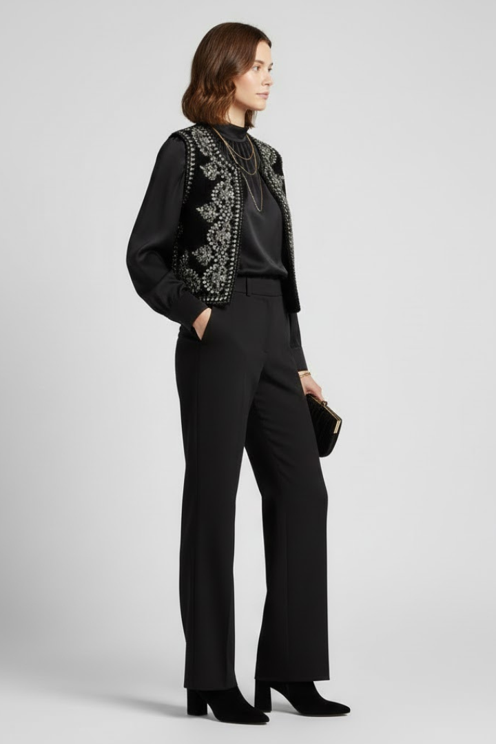 Edith | Bestickte Vintage-Weste