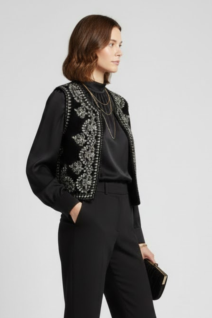 Edith | Bestickte Vintage-Weste