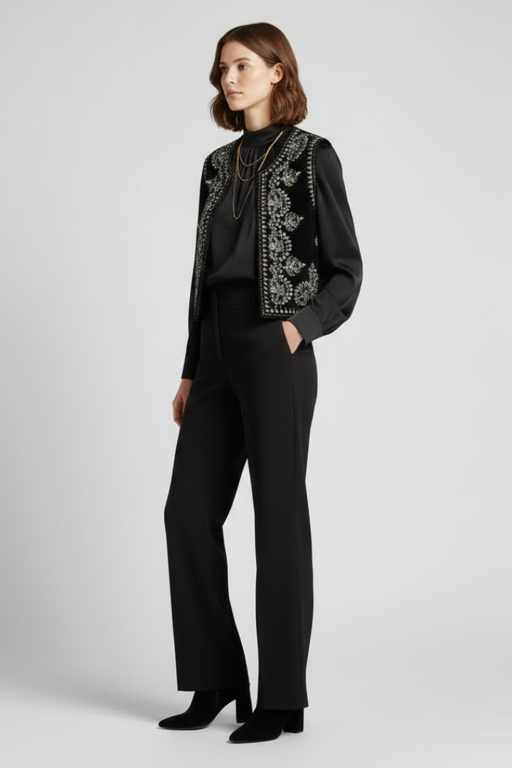 Edith | Bestickte Vintage-Weste