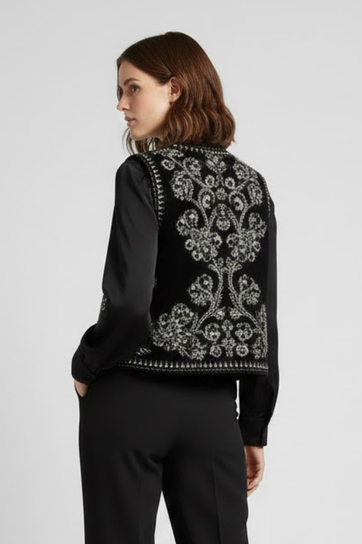 Edith | Bestickte Vintage-Weste