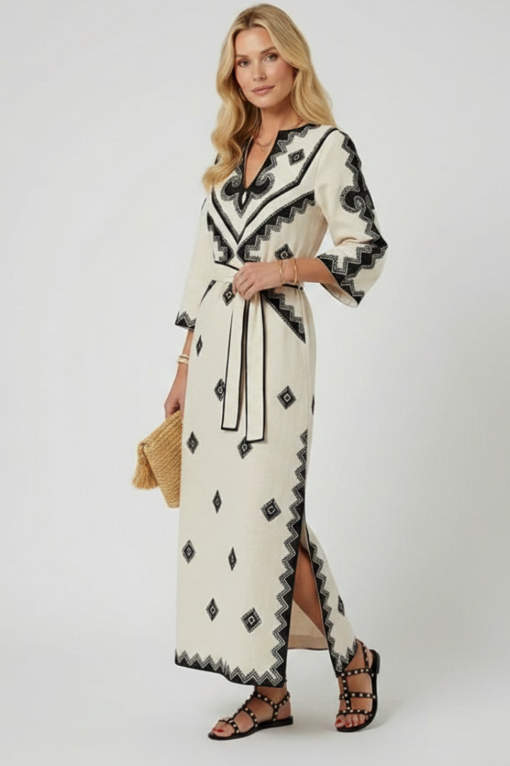 Elspeth | Besticktes Kaftankleid