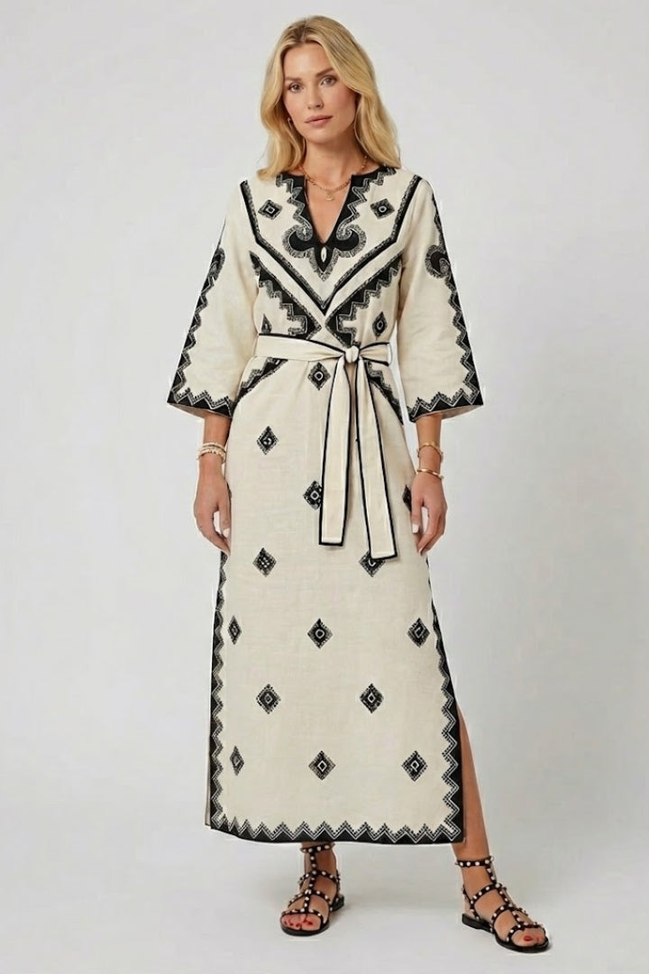 Elspeth | Besticktes Kaftankleid