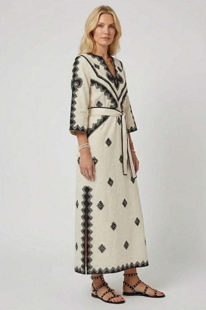 Elspeth | Besticktes Kaftankleid