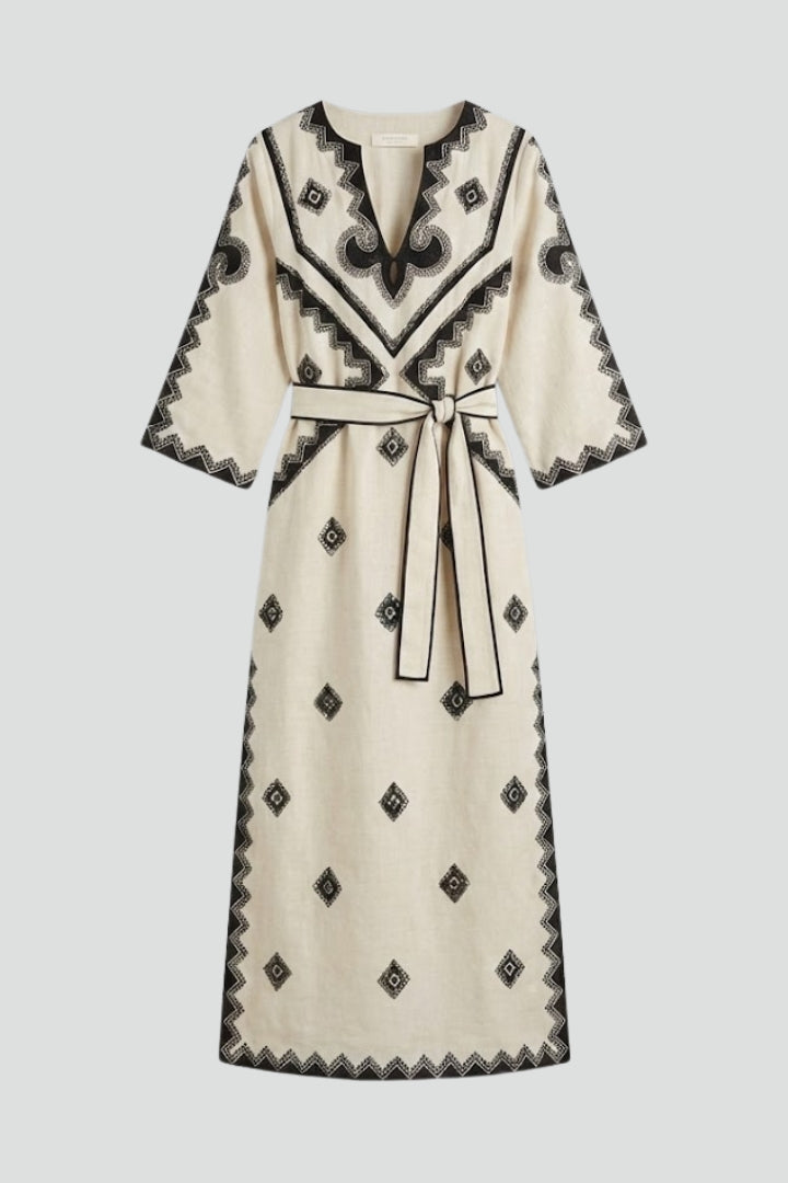 Elspeth | Besticktes Kaftankleid