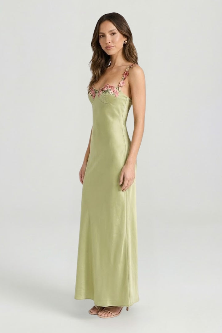 Elvoria | Maxikleid mit Stickerei