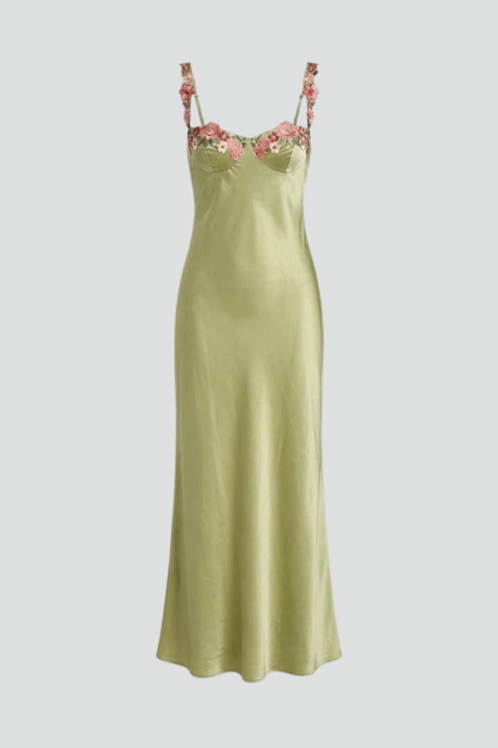 Elvoria | Maxikleid mit Stickerei