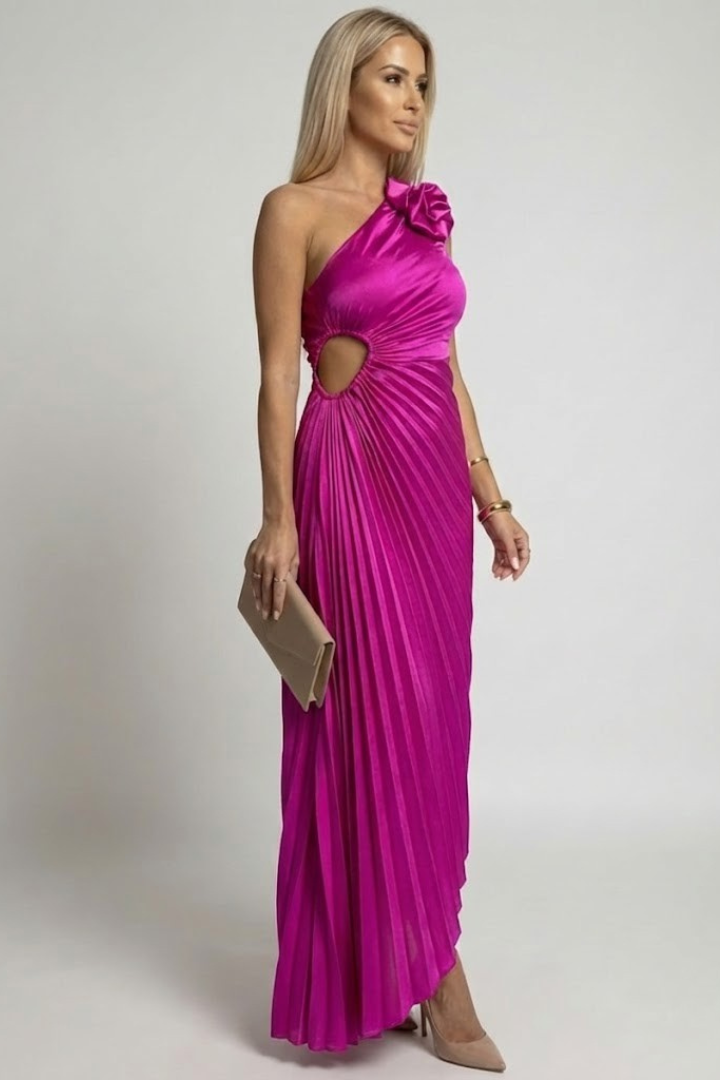 Evania | Ein-Schulter Maxi-Kleid
