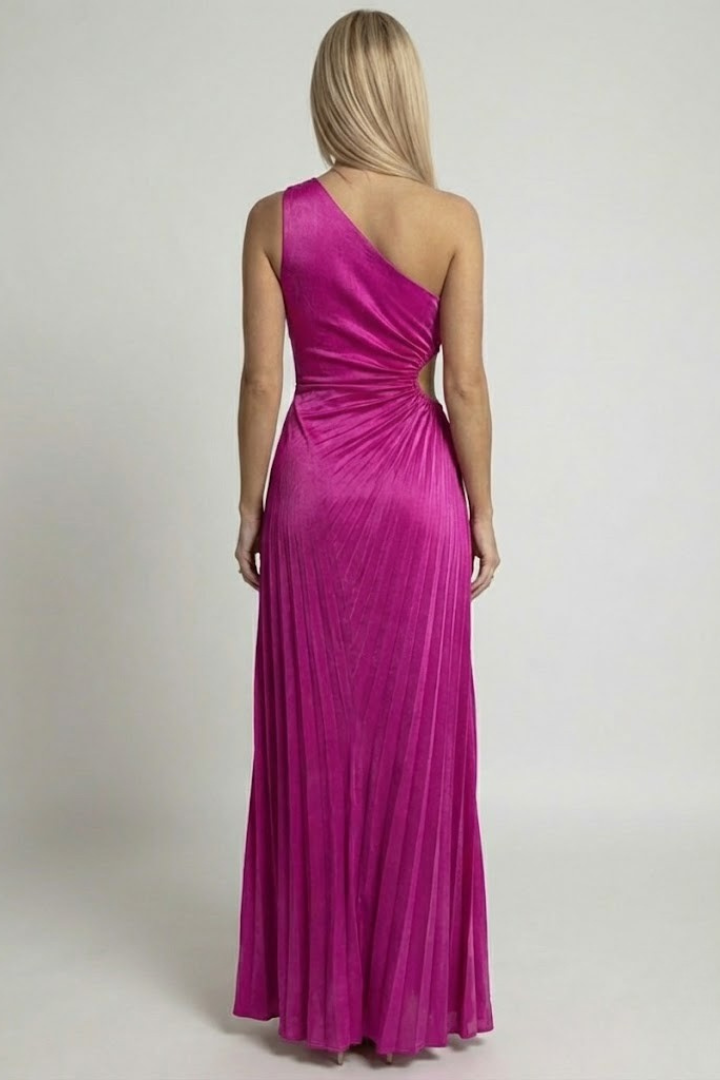 Evania | Ein-Schulter Maxi-Kleid
