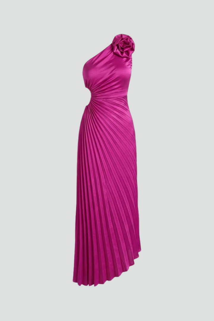 Evania | Ein-Schulter Maxi-Kleid