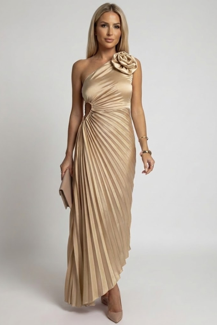 Evania | Ein-Schulter Maxi-Kleid