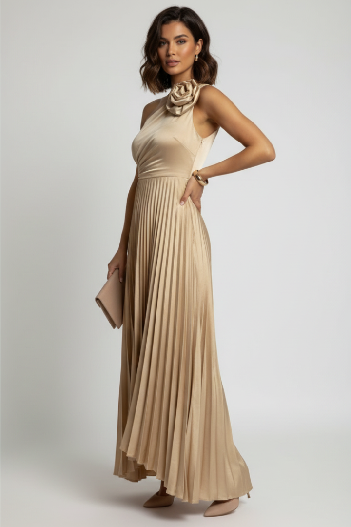 Evania | Ein-Schulter Maxi-Kleid
