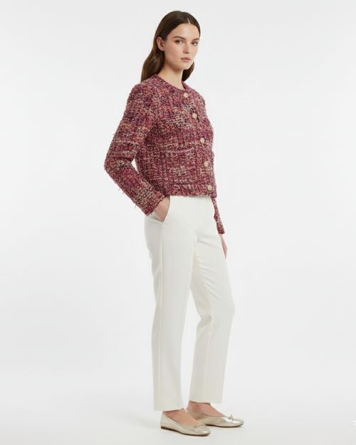 Anouk | Bouclé Blazer mit Knopf-Detail