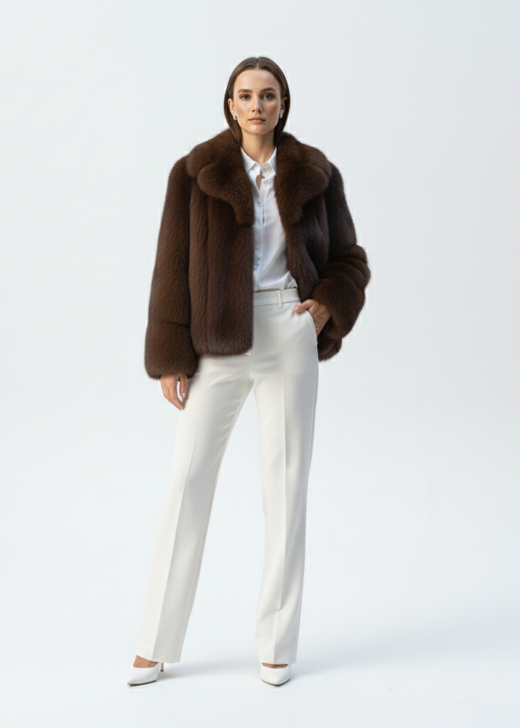 Dana | Damen Oversized Kunstfelljacke
