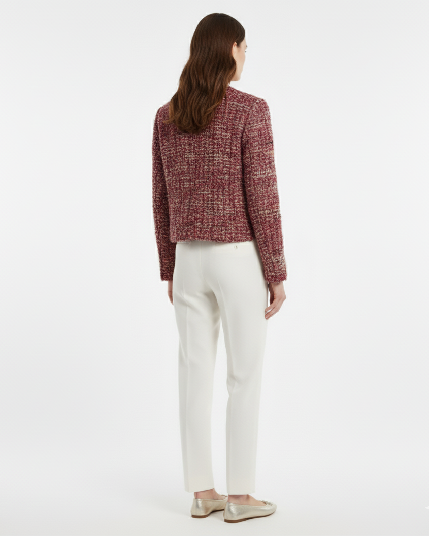 Anouk | Bouclé Blazer mit Knopf-Detail