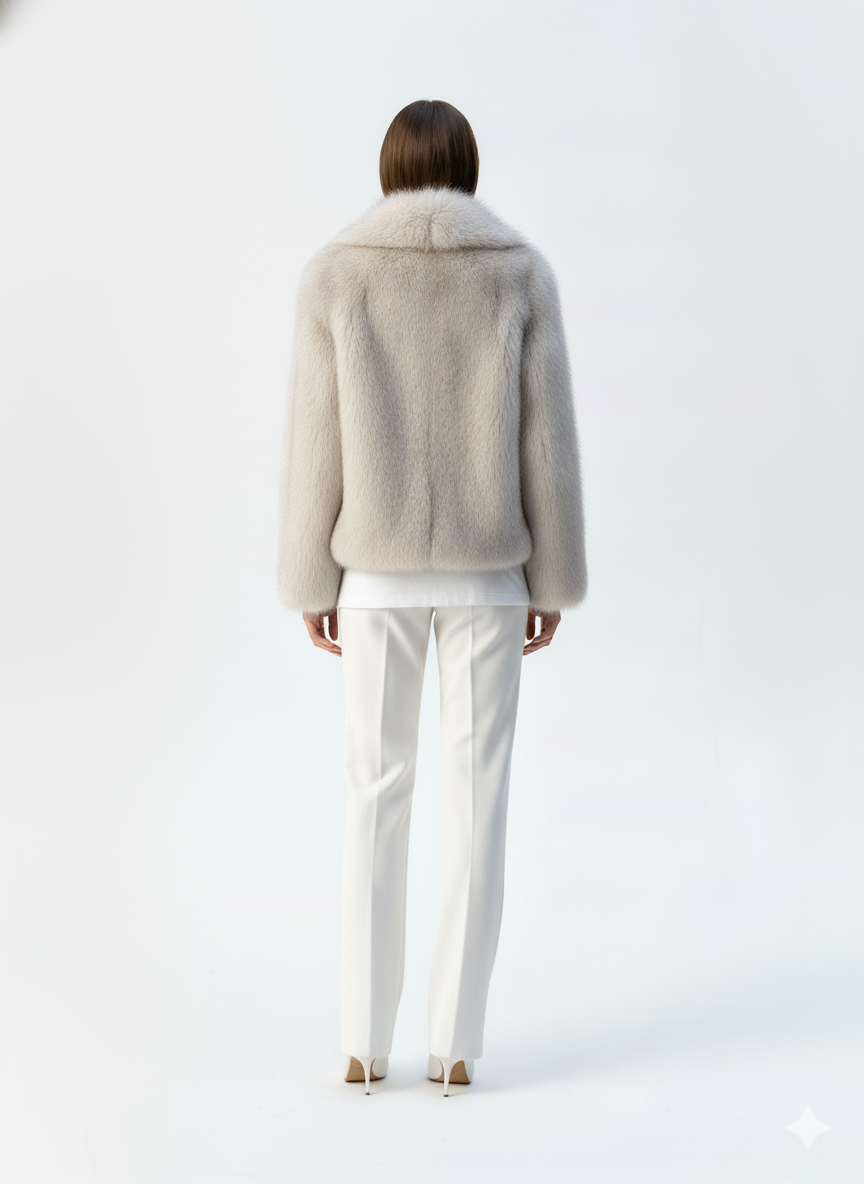 Dana | Damen Oversized Kunstfelljacke