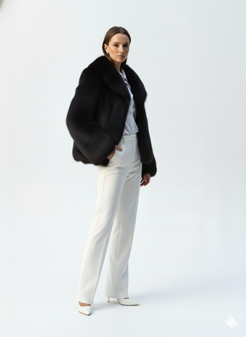 Dana | Damen Oversized Kunstfelljacke