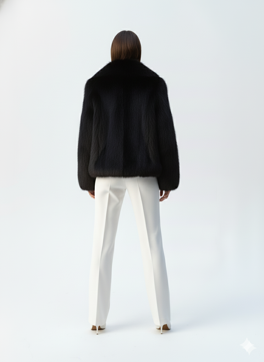 Dana | Damen Oversized Kunstfelljacke