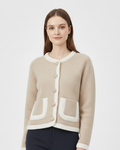 Juline | Wollook Jacke mit Knopfverschluss