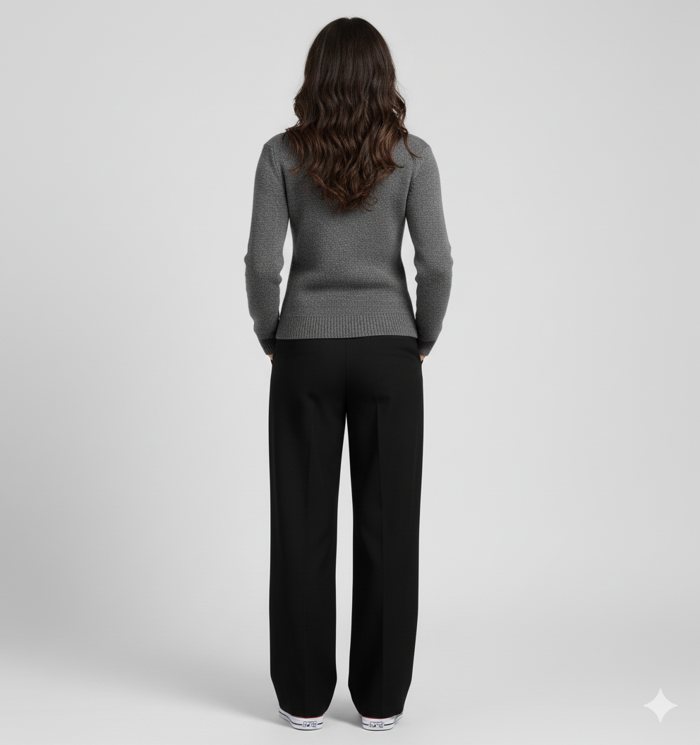 Elodie | Dunkelgraue Feinstrickjacke mit Knopfverschluss