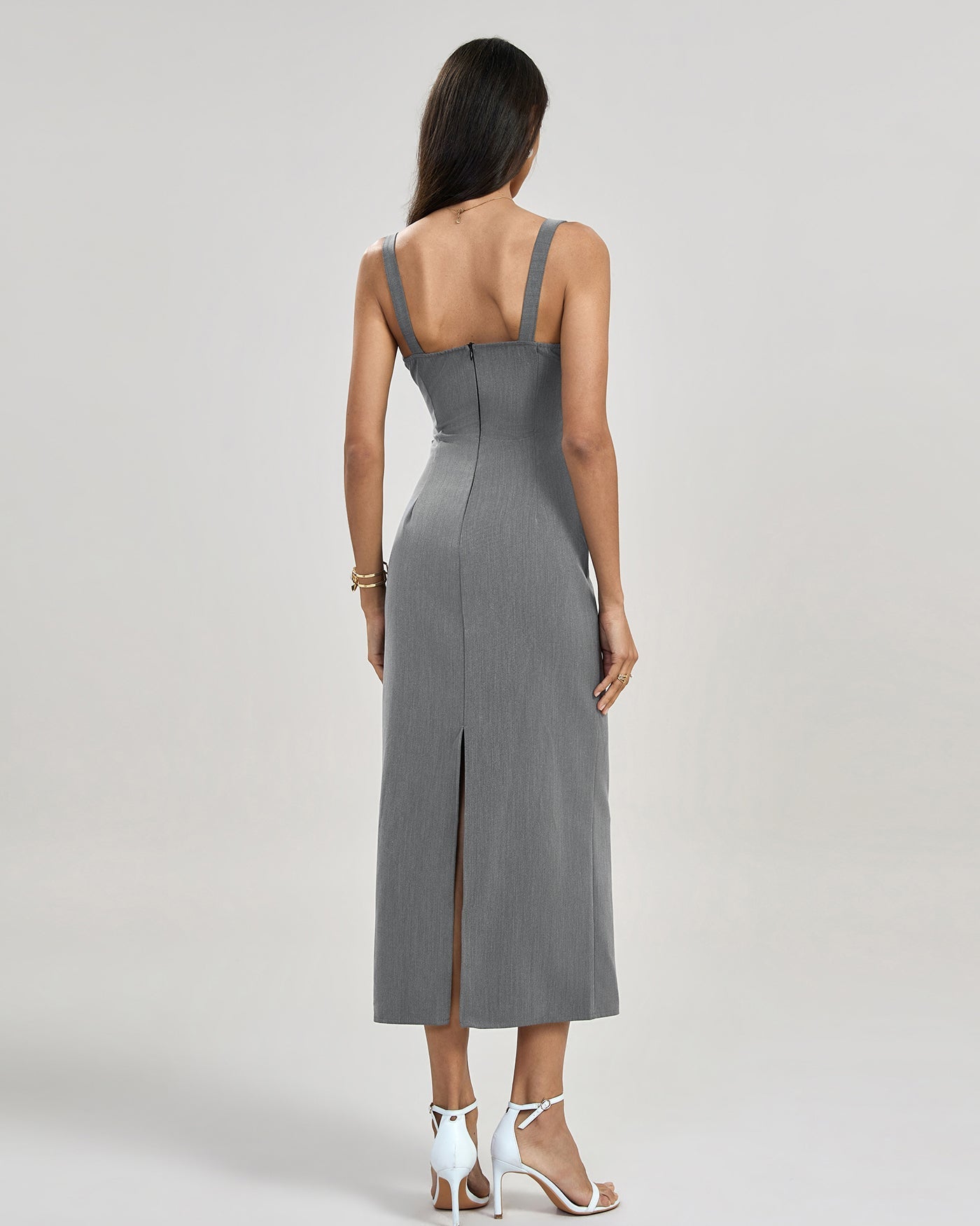 Limone | Elegantes Plissiertes Maxi-Kleid