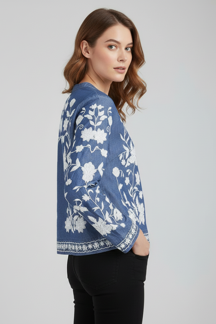 Glyra | Bestickte Boho-Bluse