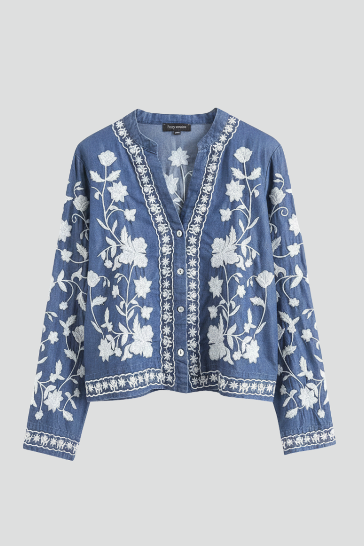 Glyra | Bestickte Boho-Bluse