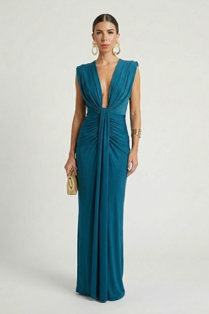 Ismira | Falten-Maxikleid