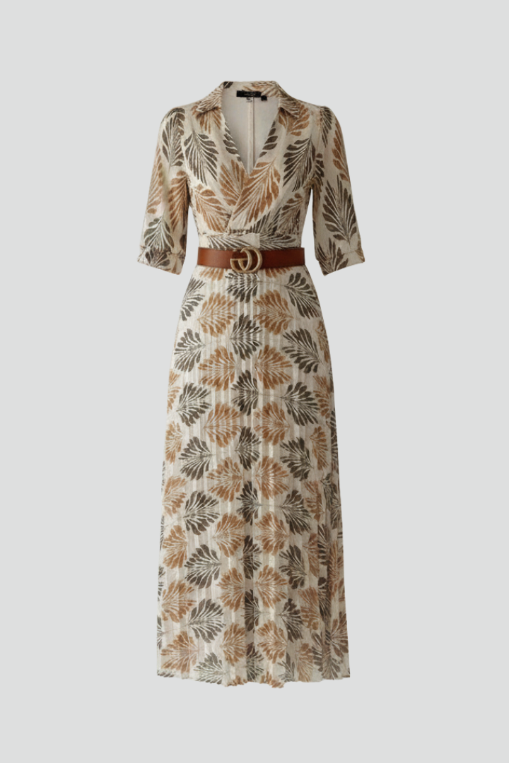 Kinsley | Blumen-Maxikleid Kurzarm