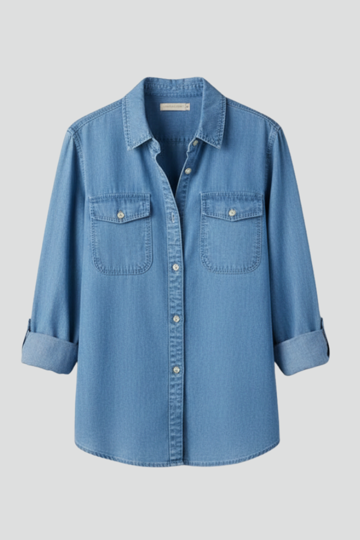 Liora | Langarm Denim-Hemd