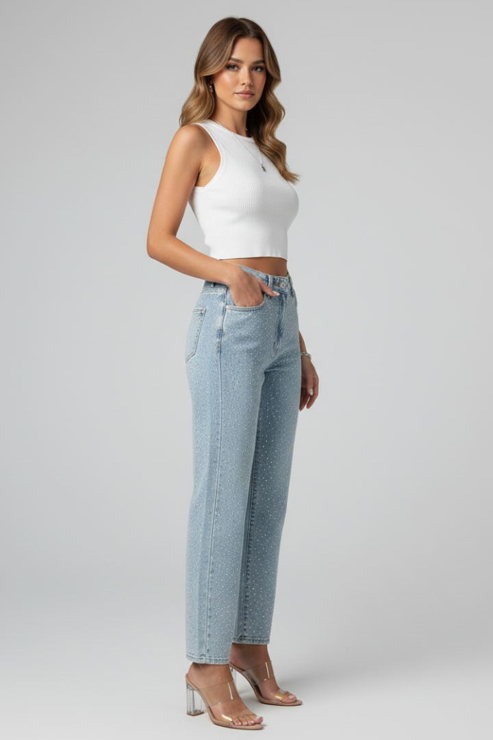 Mariselle | Stretch-Jeans mit Glanz
