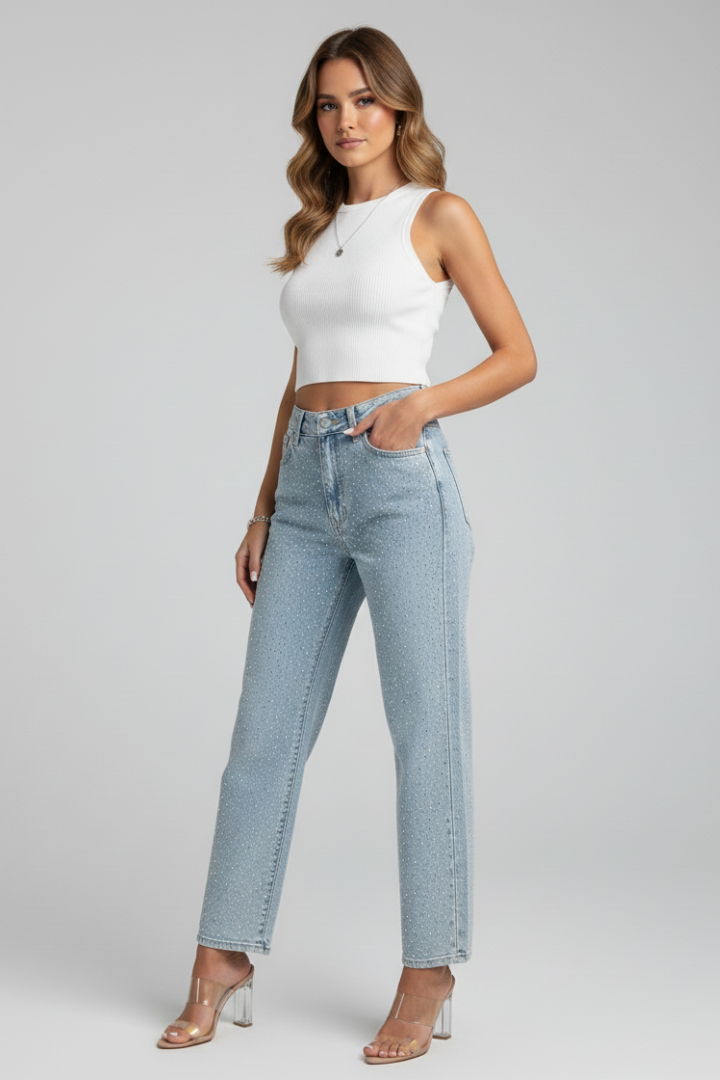 Mariselle | Stretch-Jeans mit Glanz