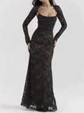 Marika | Elegantes Spitzen-Maxi-Kleid