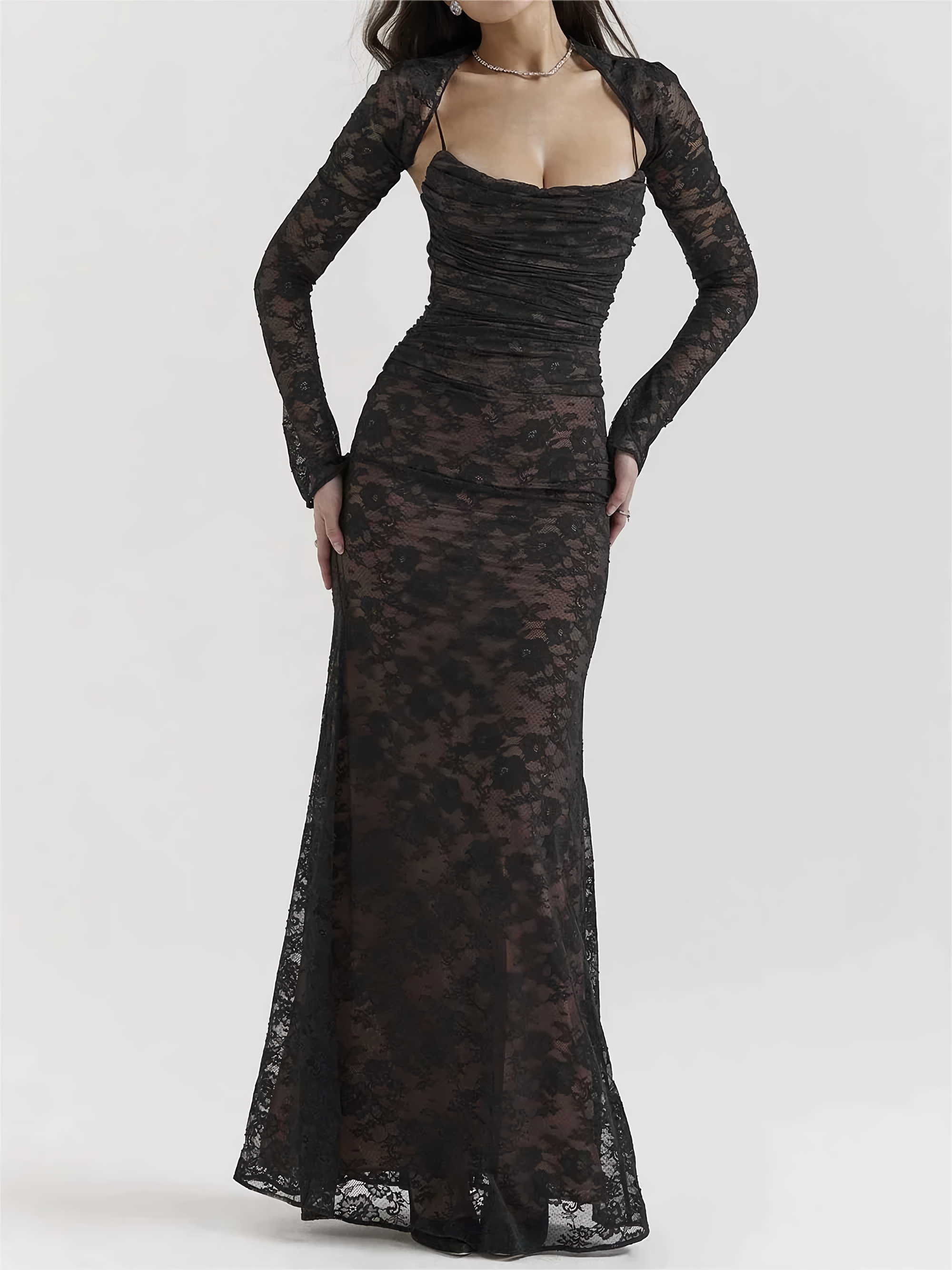 Marika | Elegantes Spitzen-Maxi-Kleid