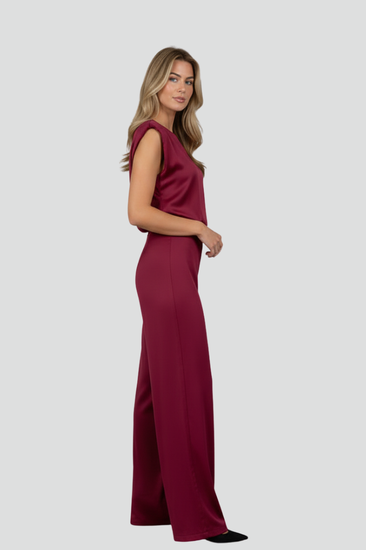 Joséphine | Satin Top & Hose Set