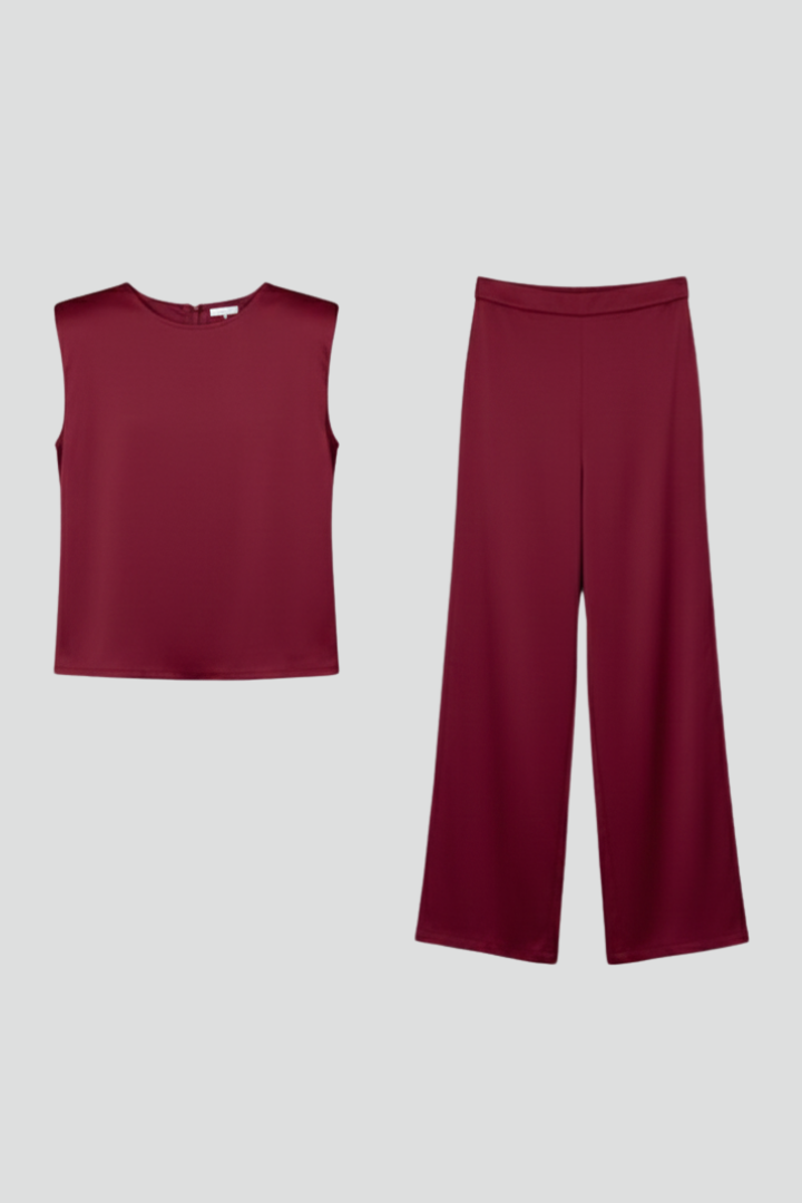 Joséphine | Satin Top & Hose Set