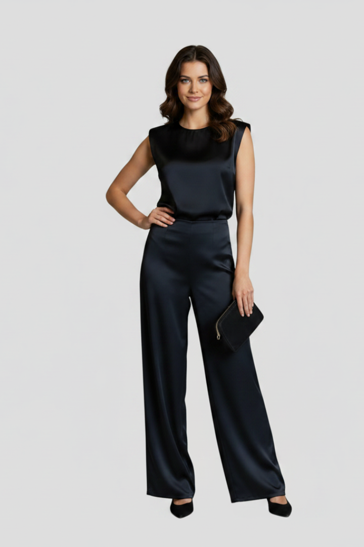 Joséphine | Satin Top & Hose Set