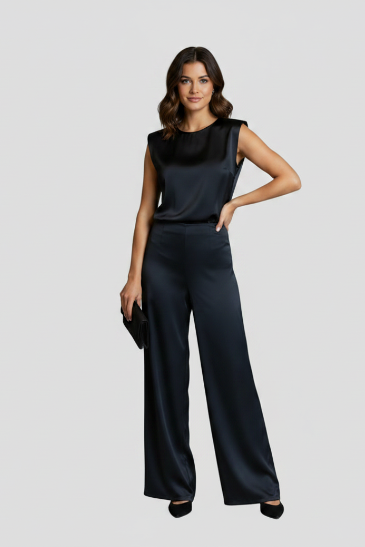 Joséphine | Satin Top & Hose Set