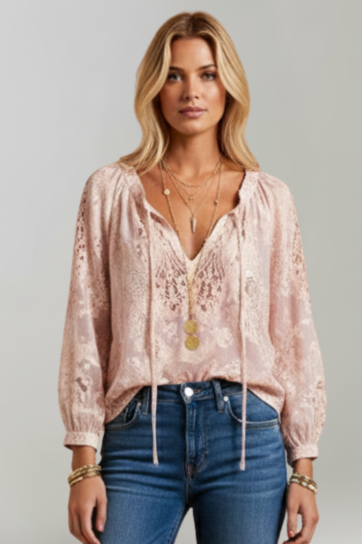 Nerisse | Transparente Häkel-Bluse