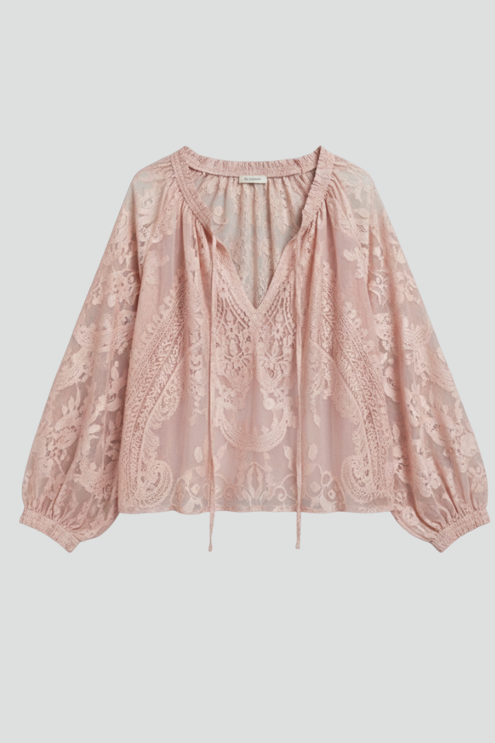 Nerisse | Transparente Häkel-Bluse