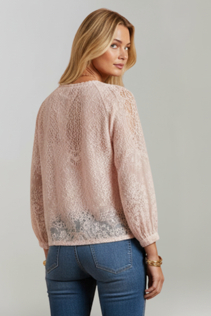 Nerisse | Transparente Häkel-Bluse