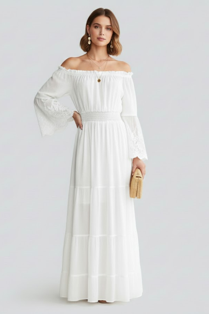 Rosmira | Off-Shoulder Maxikleid