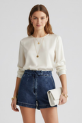 Serelle | Hochbund Denim-Shorts
