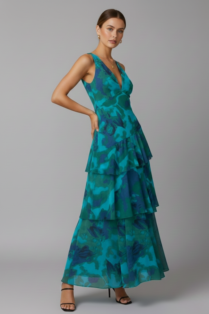 Vaelisse | Plissiertes Maxikleid